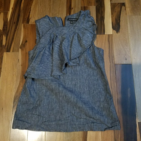 🌟Banana Republic Blue Sleeveless Blouse - Picture 3 of 8